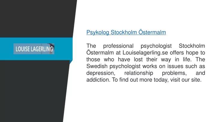 psykolog stockholm stermalm the professional