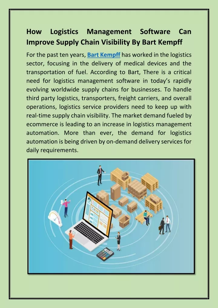 how logistics management software can improve