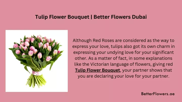 tulip flower bouquet better flowers dubai