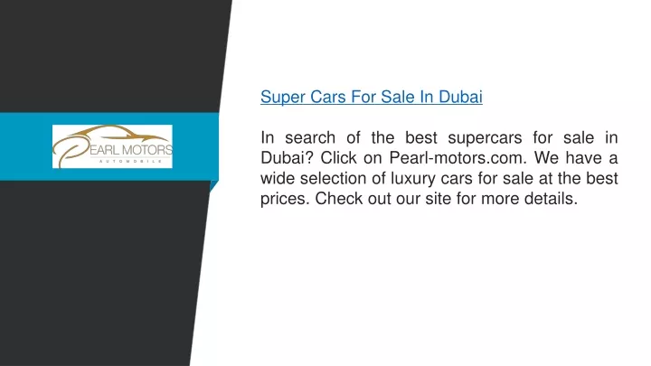 super cars for sale in dubai in search
