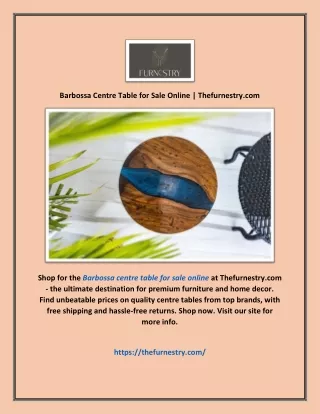 Barbossa Centre Table for Sale Online | Thefurnestry.com