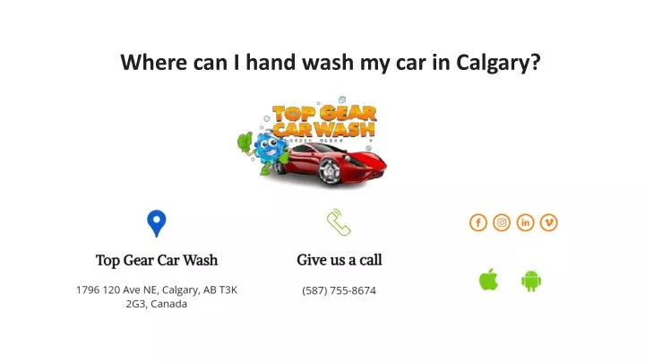 where can i hand wash my car in calgary