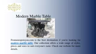 modern marble table