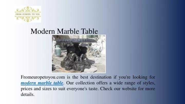 modern marble table