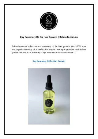 Buy Rosemary Oil for Hair Growth  Bobooils.com.au