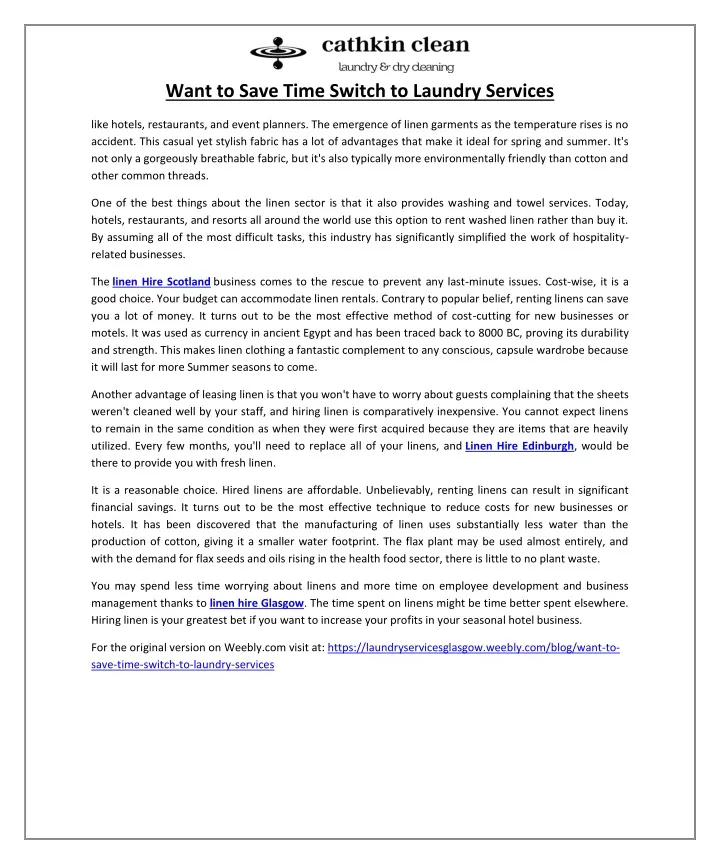 want to save time switch to laundry services