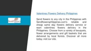 Valentines Flowers Delivery Philippines  Sendflowersphilippines.com