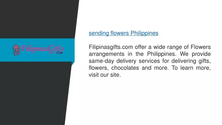 sending flowers philippines filipinasgifts