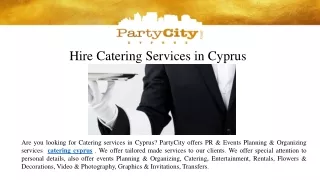 Catering in Cyprus | Party City Cyprus