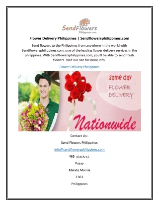 Flower Delivery Philippines  Sendflowersphilippines.com