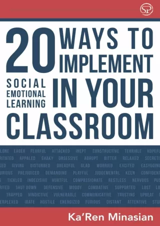 _PDF_ 20 Ways To Implement Social Emotional Learning In Your Classroom: Easy-To-