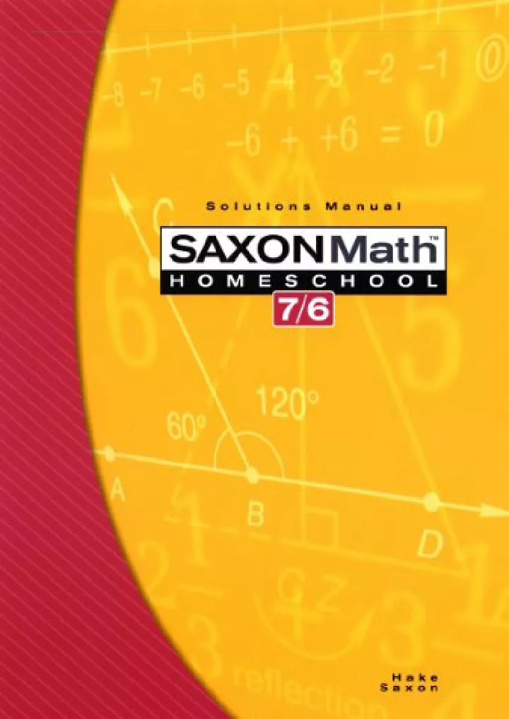 saxon math 7 6 homeschool edition solutions