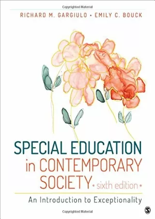 PDF/BOOK Special Education in Contemporary Society: An Introduction to Exception