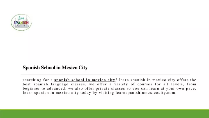 spanish school in mexico city