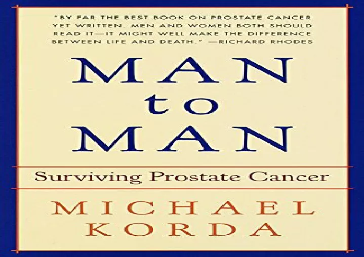 Ppt Download Book Pdf Man To Man Surviving Prostate Cancer Powerpoint Presentation Id