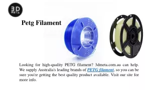 Petg Filament | 3dmeta.com.au