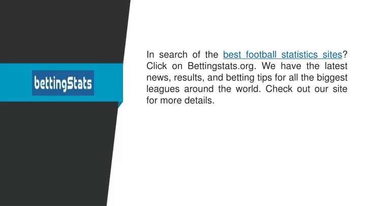 in search of the best football statistics sites