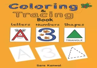 (PDF BOOK) Coloring & Tracing Book - ABC Letters, Numbers, & Shapes:: Kids educa
