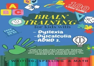 (PDF BOOK) Brain Training - 100 LOGIC GAMES! Writing, Spelling & Math Activity b