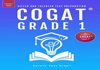 PDF COGAT Grade 1 Test Prep: Gifted and Talented Test Preparation Book - Two Pra