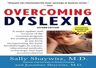 [READ PDF] Overcoming Dyslexia (2020 Edition): Second Edition, Completely Revise