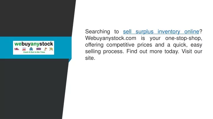 searching to sell surplus inventory online