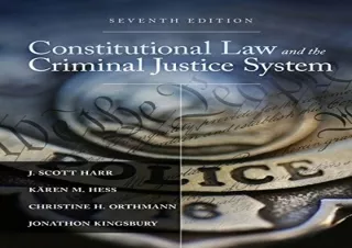 (PDF BOOK) Constitutional Law and the Criminal Justice System full