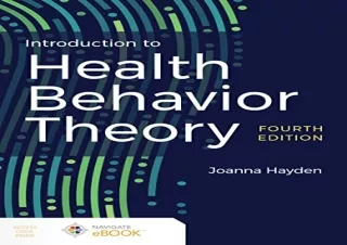 (PDF BOOK) Introduction to Health Behavior Theory free