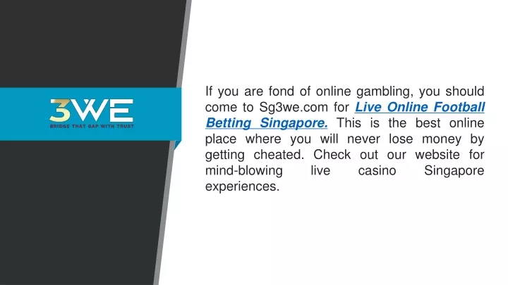 if you are fond of online gambling you should