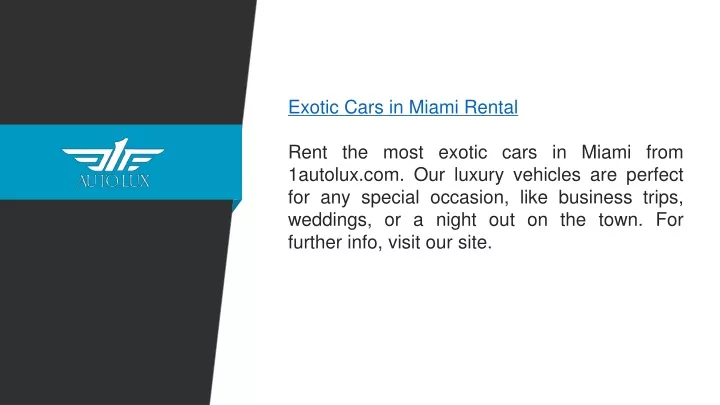 exotic cars in miami rental rent the most exotic