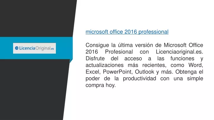 microsoft office 2016 professional consigue