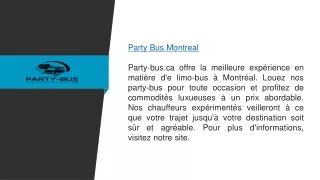 Party Bus Montréal  Party-bus.ca