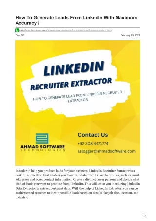how to generate leads from linkedin with maximum