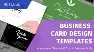 Stylish Business Card Design Templates to Impress Your Clients by Artlogo