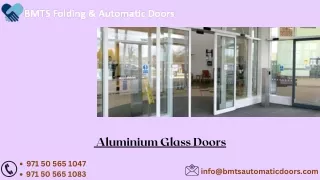 Aluminium Glass Doors | BMTs Automatic Doors in Dubai