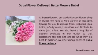 Dubai Flower Delivery - Better Flowers Dubai