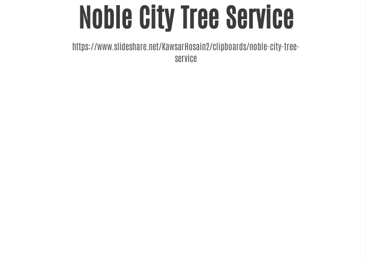 noble city tree service