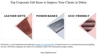 Top Corporate Gift Items to Impress Your Clients in Dubai