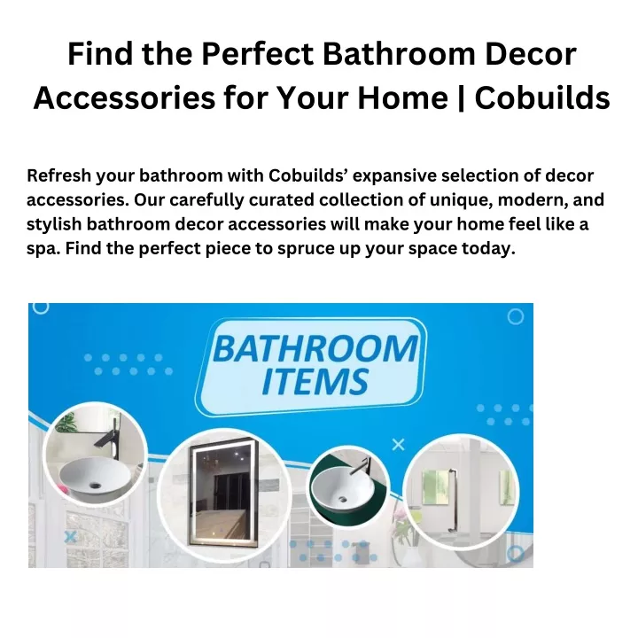 find the perfect bathroom decor accessories