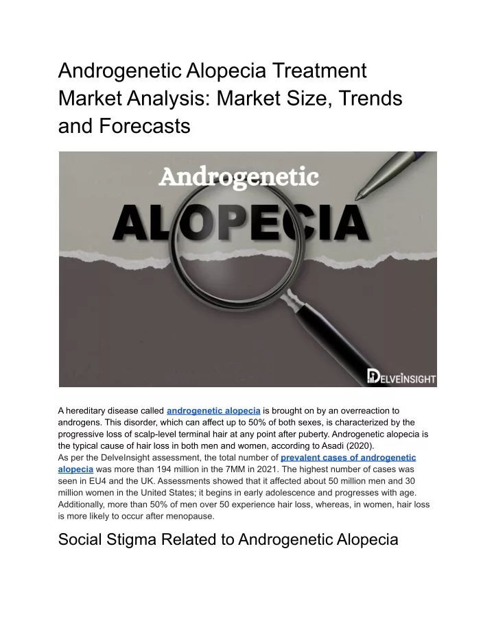 androgenetic alopecia treatment market analysis