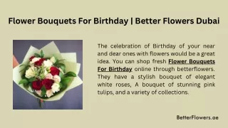 Flower Bouquets For Birthday - Better Flowers Dubai