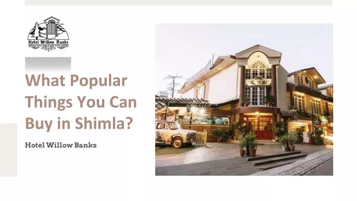 what popular things you can buy in shimla