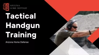 Tactical handgun training