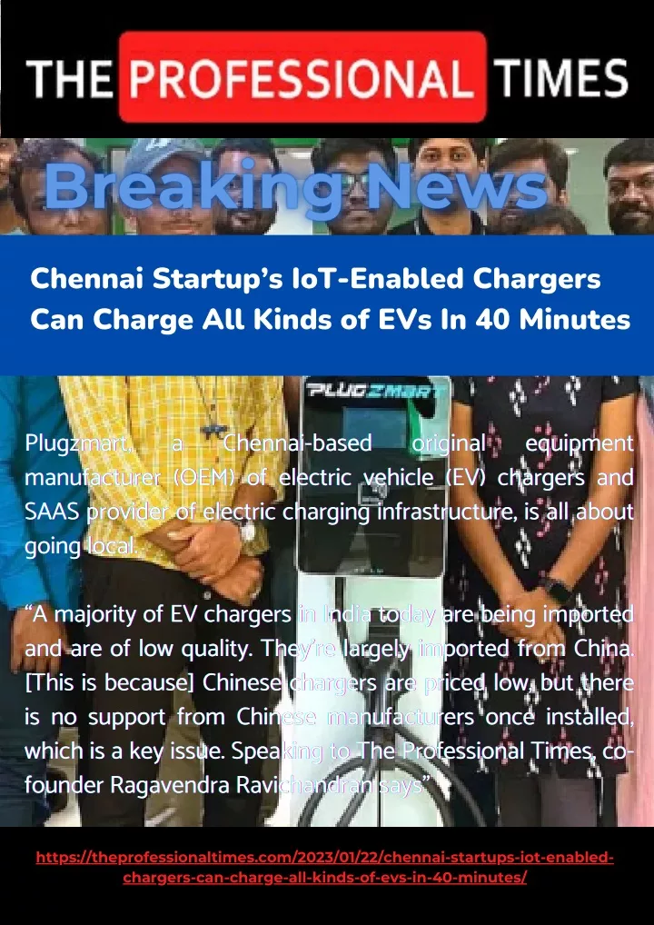 chennai startup s iot enabled chargers can charge