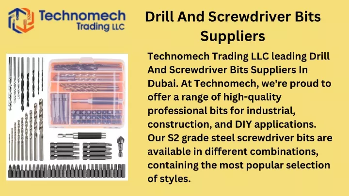 drill and screwdriver bits suppliers technomech