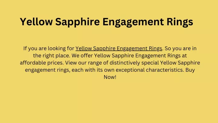 yellow sapphire engagement rings