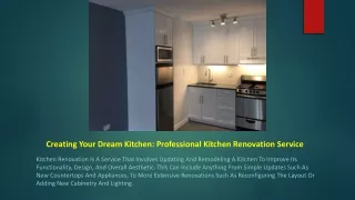 Creating Your Dream Kitchen: Professional Kitchen Renovation Service