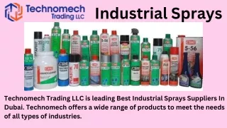 Best Industrial Sprays Suppliers In Dubai | Technomechdxb in UAE