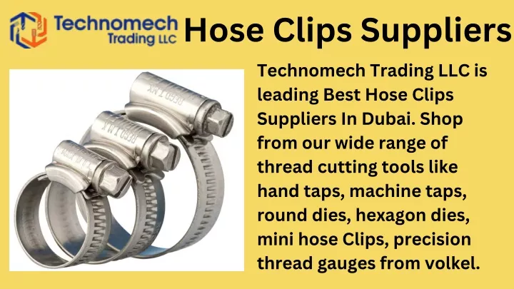 hose clips suppliers technomech trading