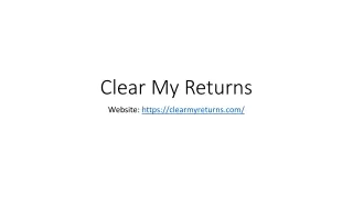 Clear My Returns - Reliable GST Consultation Services in Mumbai